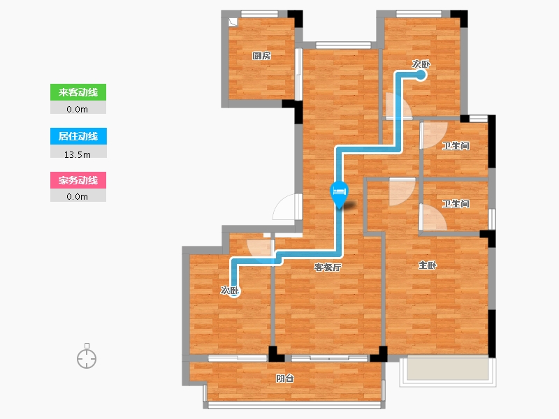 浙江省-台州市-文德上院-91.56-户型库-动静线