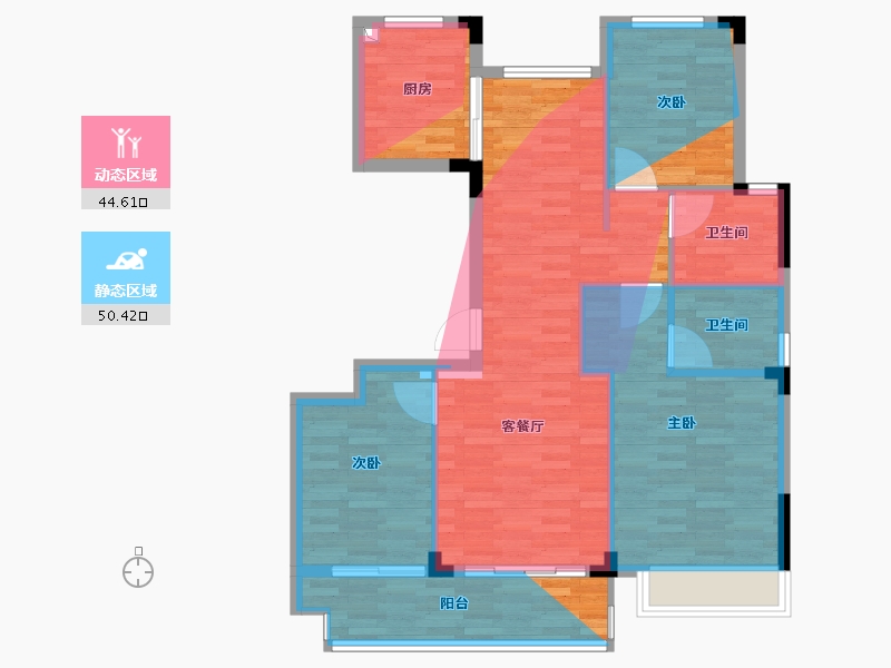 浙江省-台州市-文德上院-91.56-户型库-动静分区