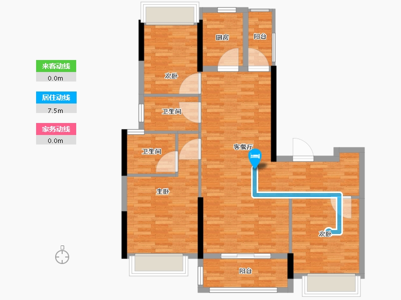 福建省-泉州市-书香悦璟-95.20-户型库-动静线