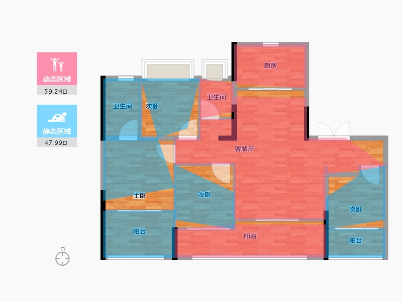 安徽省-合肥市-保利龙川瑧悦-112.00-户型库-动静分区