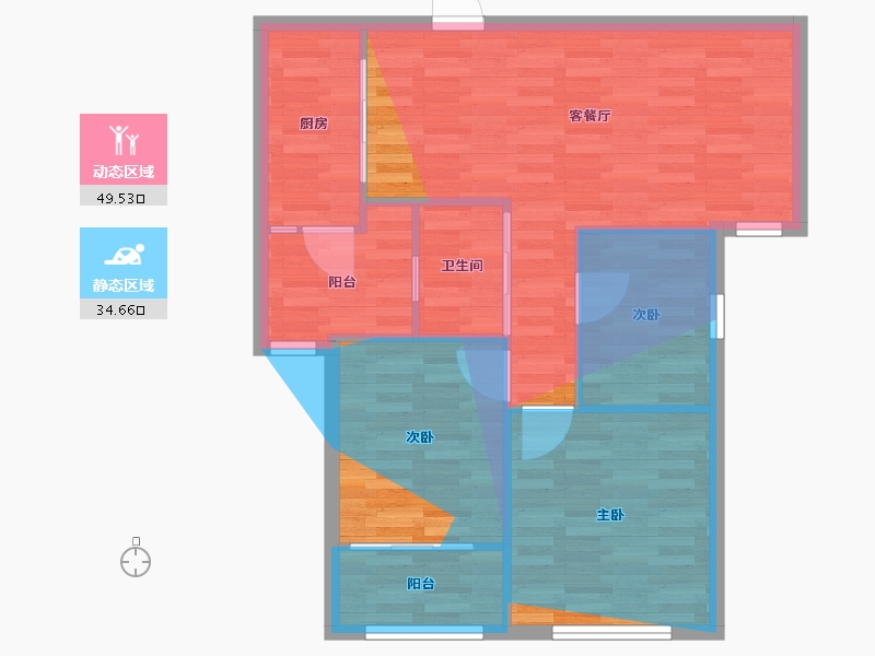 浙江省-温州市-下埕小区-75.00-户型库-动静分区