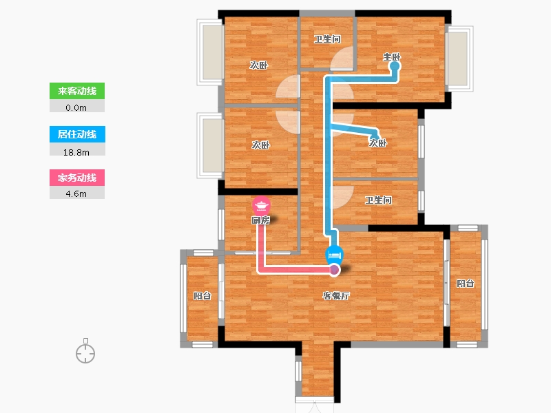 湖南省-永州市-崇德华府-117.80-户型库-动静线