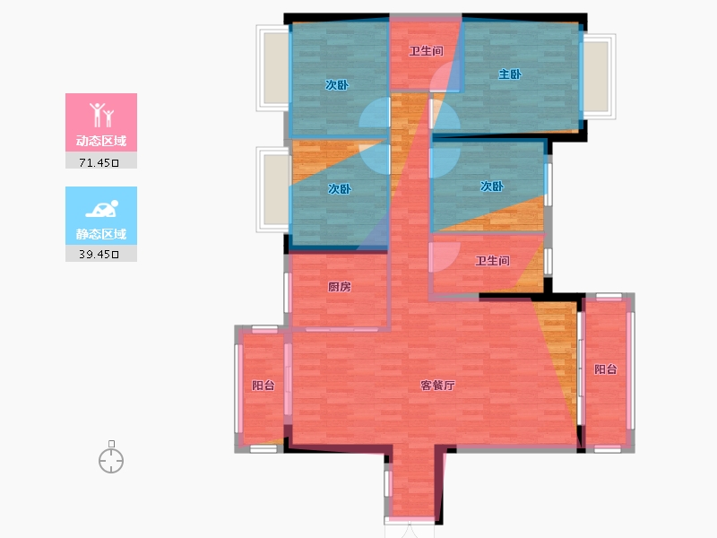 湖南省-永州市-崇德华府-117.80-户型库-动静分区