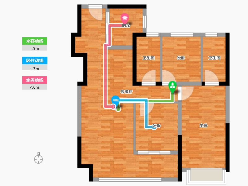 河南省-郑州市-万科翠湾中城MAX-85.28-户型库-动静线