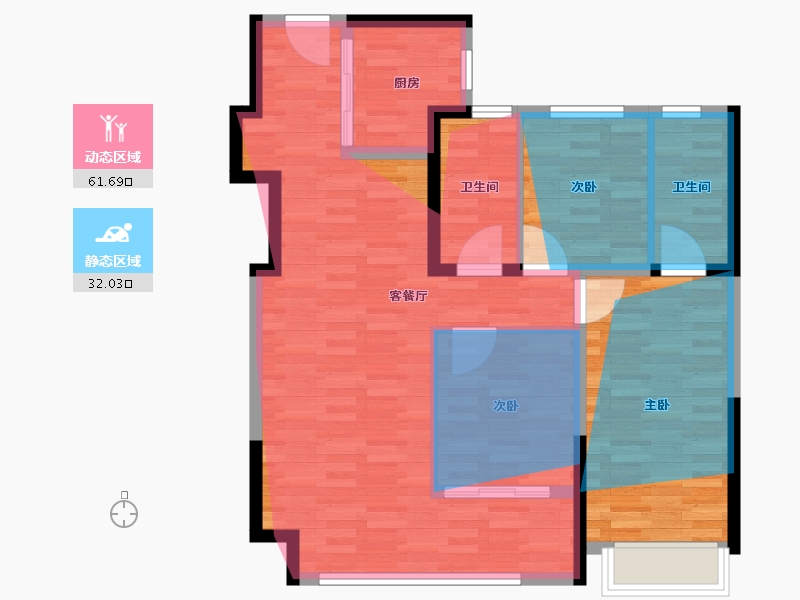 河南省-郑州市-万科翠湾中城MAX-85.28-户型库-动静分区