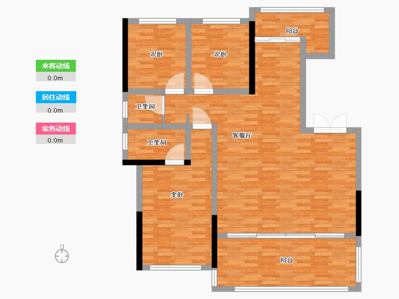 四川省-绵阳市-景茂誉玺-108.46-户型库-动静线