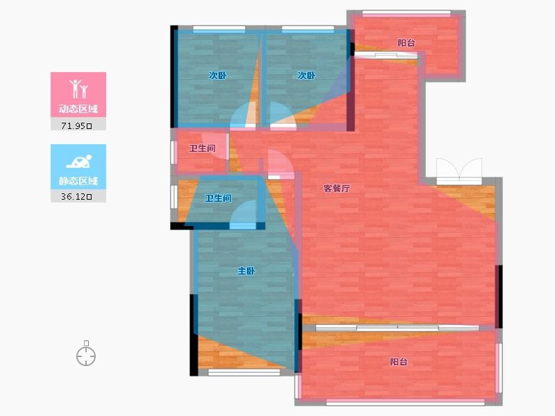 四川省-绵阳市-景茂誉玺-108.46-户型库-动静分区