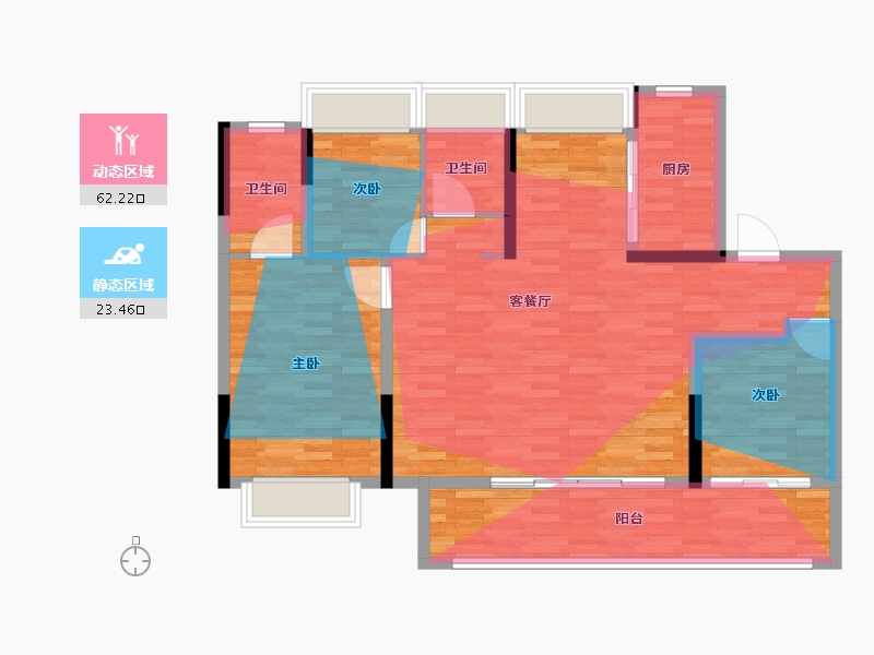 江苏省-镇江市-建华·玖珑樾-100.00-户型库-动静分区