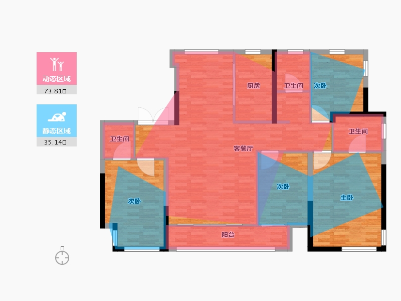 宁夏回族自治区-银川市-新思路·砚玺台-114.92-户型库-动静分区