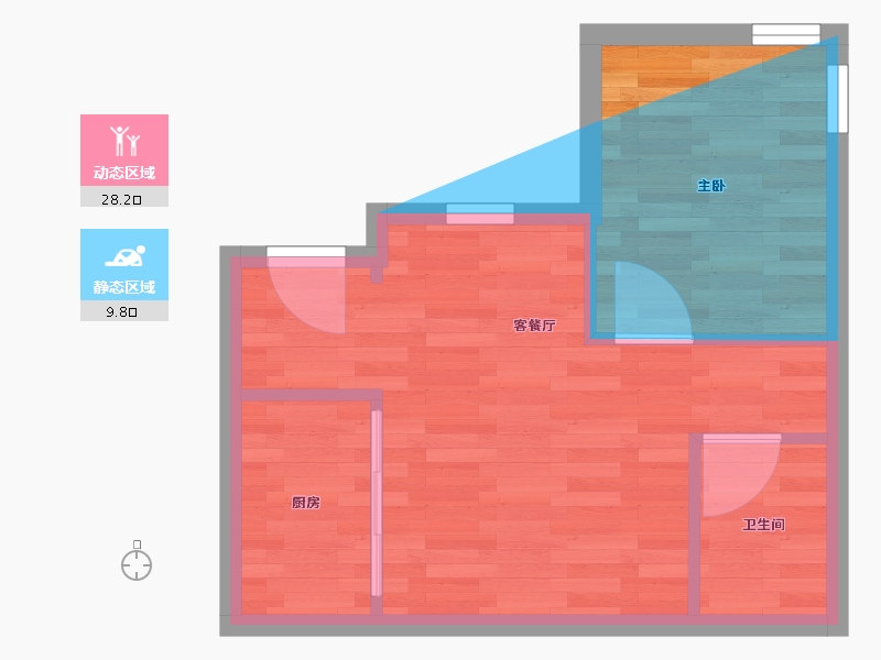 河南省-郑州市-森林阳光花园-34.40-户型库-动静分区