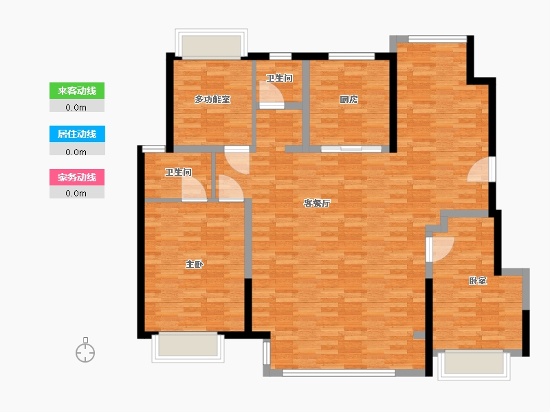 江苏省-宿迁市-建发誉璟湾-136.00-户型库-动静线