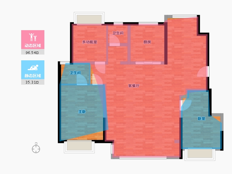 江苏省-宿迁市-建发誉璟湾-136.00-户型库-动静分区