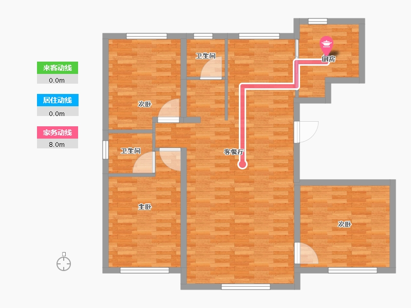 黑龙江省-伊春市-雅苑-110.40-户型库-动静线