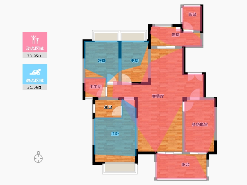 河北省-石家庄市-林隐天下-南区-116.00-户型库-动静分区