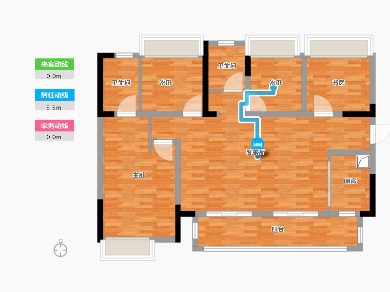 贵州省-贵阳市-贵阳融创城-106.00-户型库-动静线