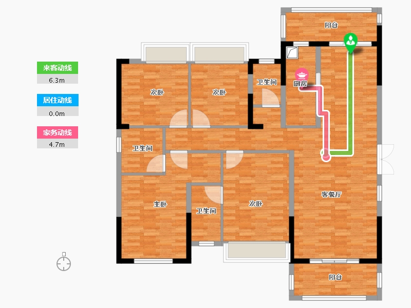 广西壮族自治区-河池市-新莱云峰豪庭-142.03-户型库-动静线