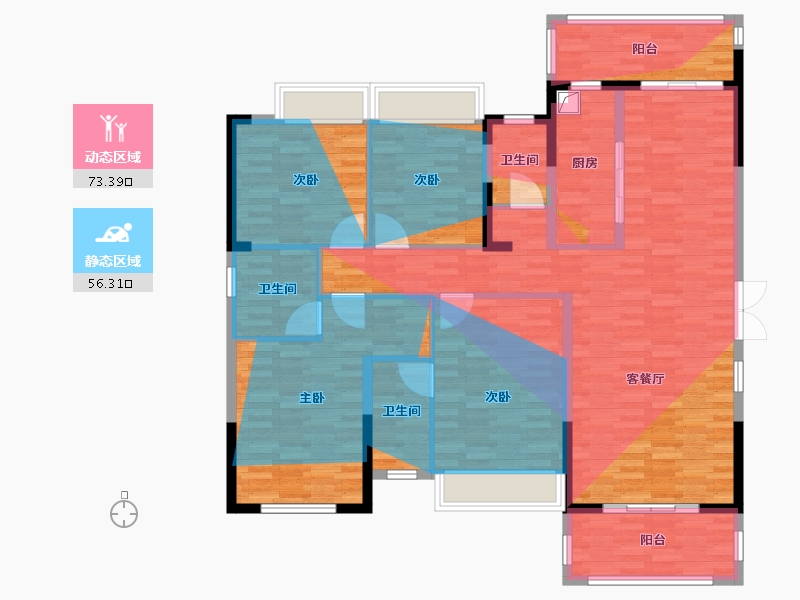 广西壮族自治区-河池市-新莱云峰豪庭-142.03-户型库-动静分区