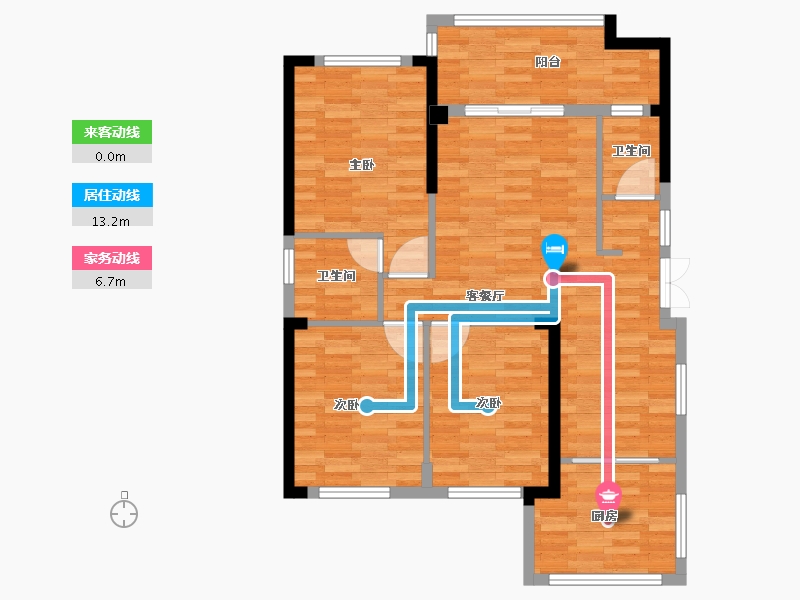 贵州省-六盘水市-凤凰街道星筑社区-86.92-户型库-动静线