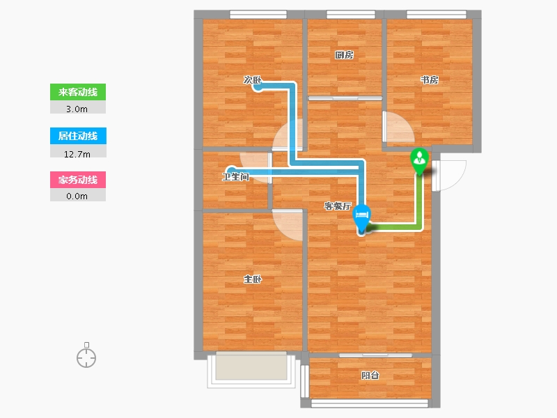 河南省-郑州市-珠江荣域-79.84-户型库-动静线