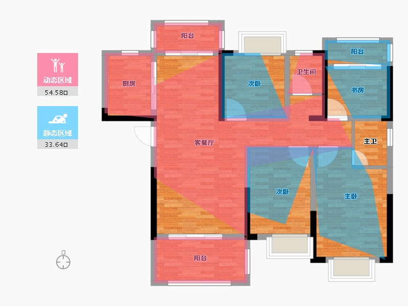 湖北省-随州市-御景天城住宅小区-109.94-户型库-动静分区