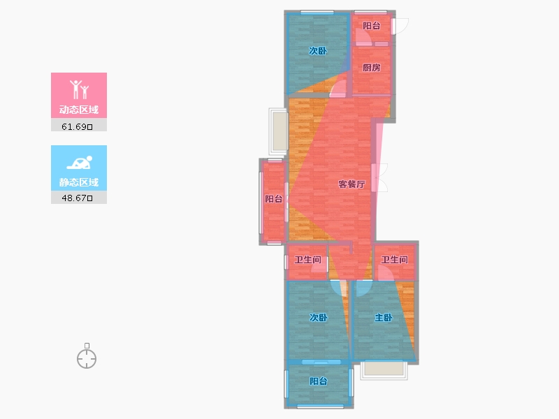 山西省-太原市-龙堡绿洲-114.00-户型库-动静分区