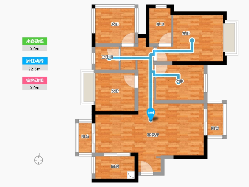 广西壮族自治区-南宁市-邕府朱槿园-96.00-户型库-动静线