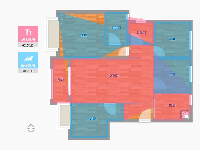 福建省-厦门市-联发臻华府-100.00-户型库-动静分区