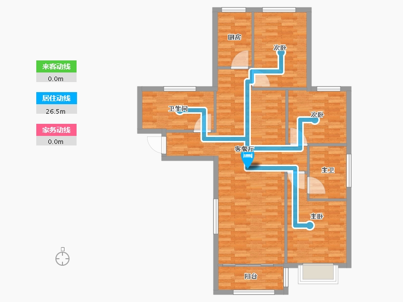 河南省-郑州市-春江家园-96.00-户型库-动静线