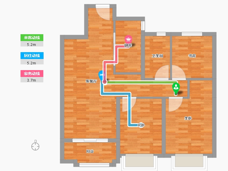 河北省-石家庄市-融创时代中心-80.00-户型库-动静线