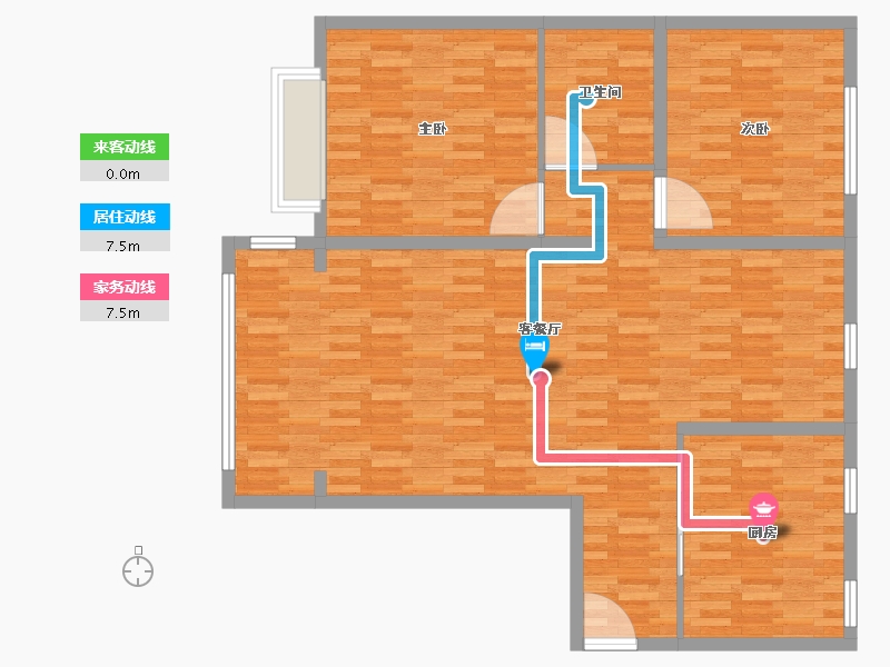 青海省-西宁市-互助丽景苑-109.60-户型库-动静线