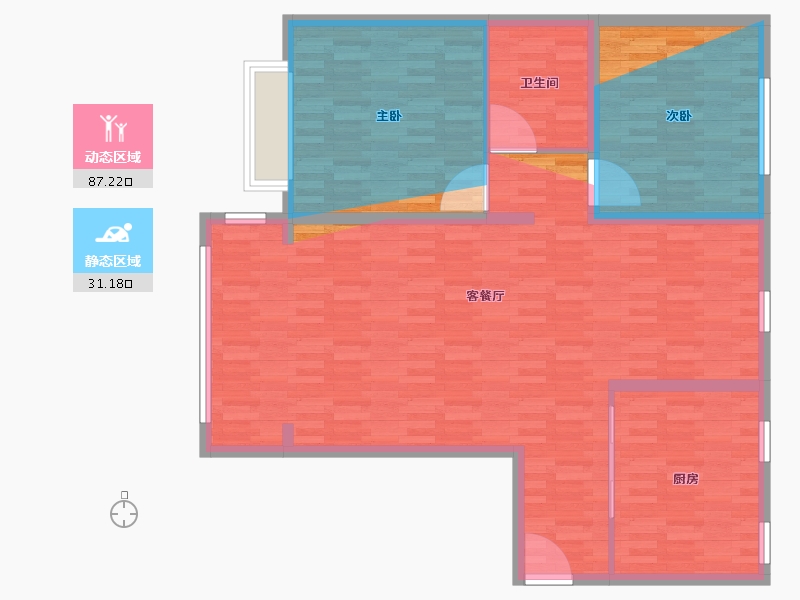 青海省-西宁市-互助丽景苑-109.60-户型库-动静分区