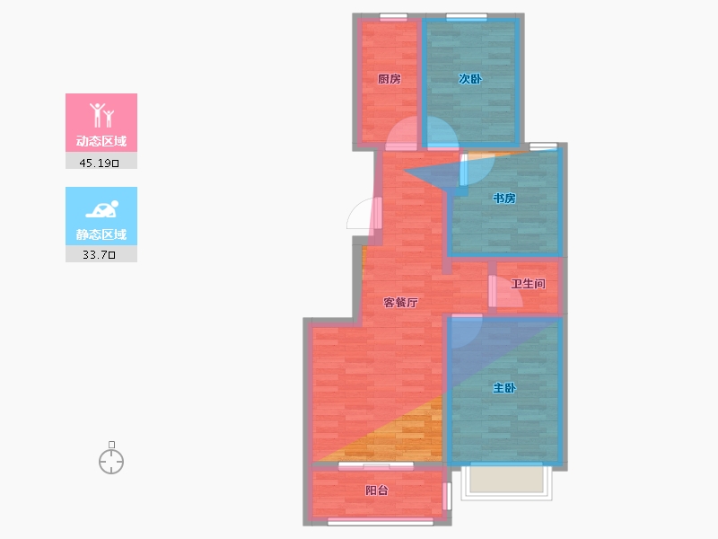 山西省-阳泉市-新城壹号-76.40-户型库-动静分区