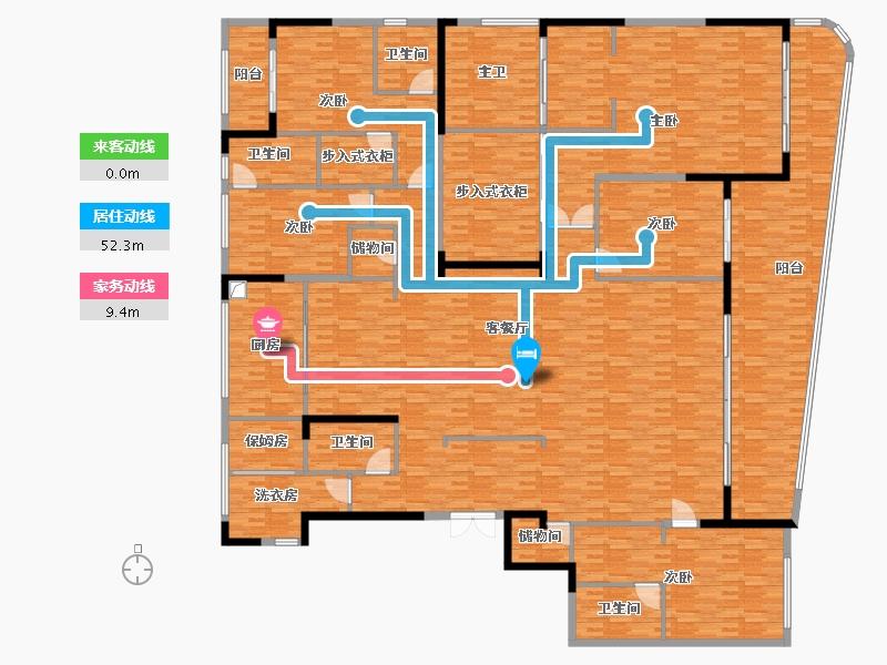 浙江省-杭州市-天澜海岸-292.00-户型库-动静线