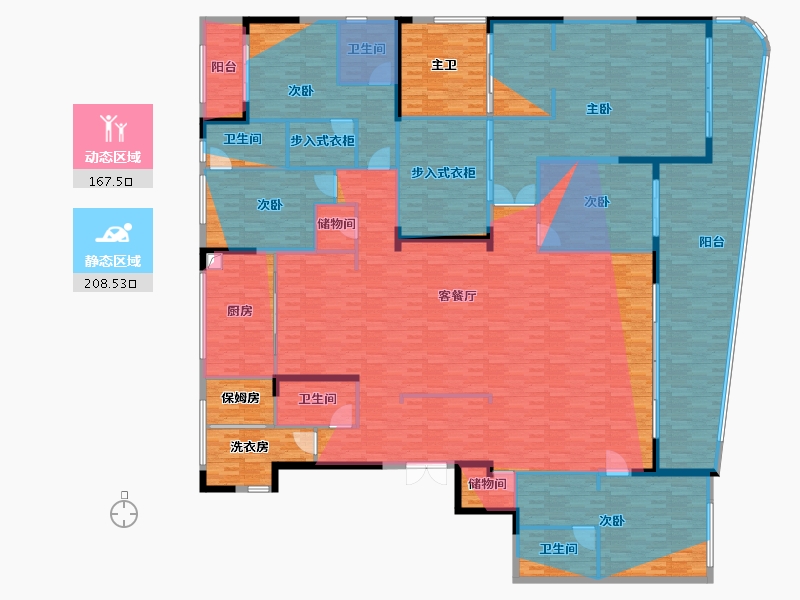 浙江省-杭州市-天澜海岸-292.00-户型库-动静分区