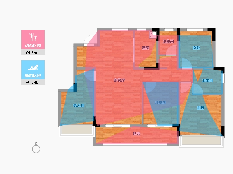 浙江省-绍兴市-江辰府-96.00-户型库-动静分区