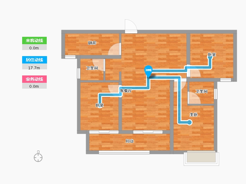 河南省-洛阳市-康桥绿苑-92.86-户型库-动静线