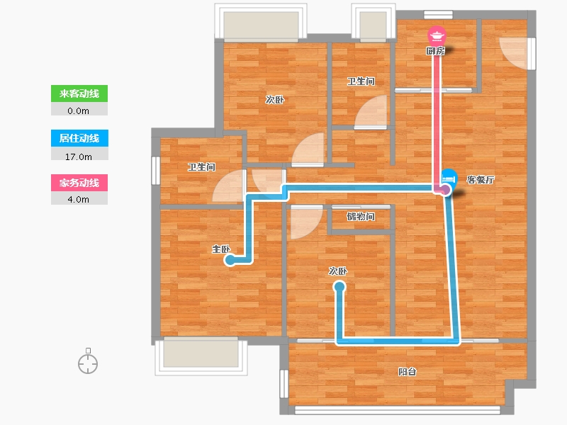 江苏省-苏州市-江南艺境秋苑-98.92-户型库-动静线