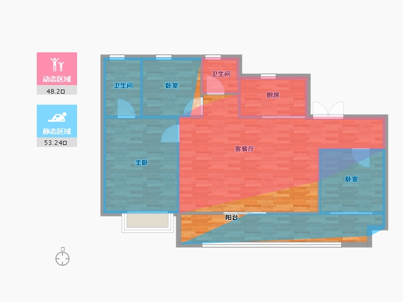 陕西省-榆林市-科创印-106.40-户型库-动静分区