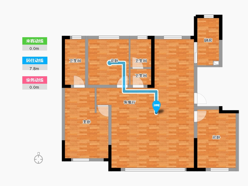 新疆维吾尔自治区-克拉玛依市-亚欧-133.60-户型库-动静线