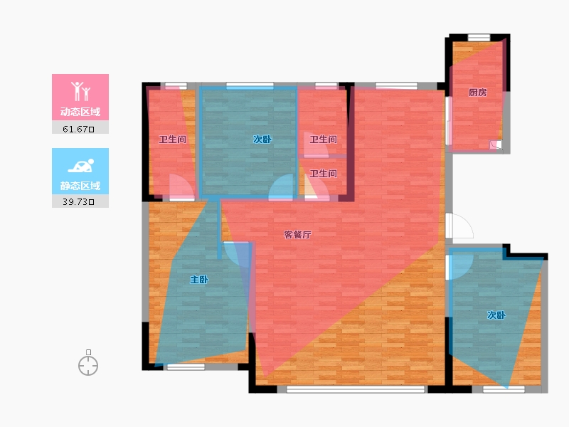 新疆维吾尔自治区-克拉玛依市-亚欧-133.60-户型库-动静分区