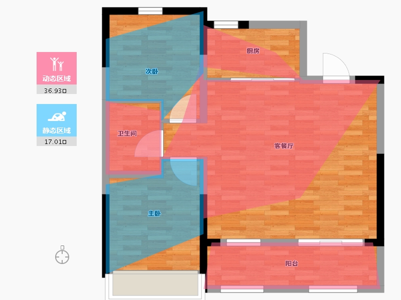 河北省-张家口市-文庭雅苑-80.23-户型库-动静分区