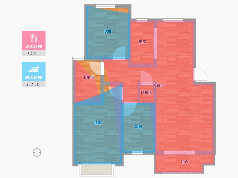 湖北省-荆门市-岭秀天地-80.80-户型库-动静分区