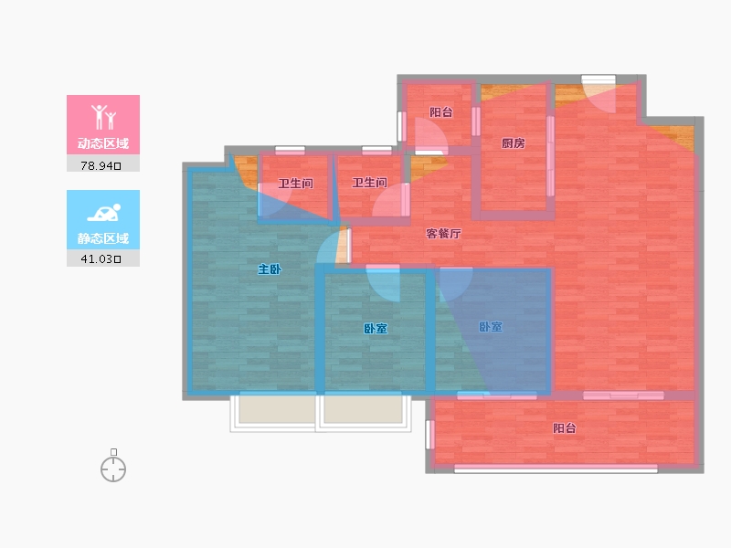 云南省-昆明市-万科公园城市山海和-99.20-户型库-动静分区