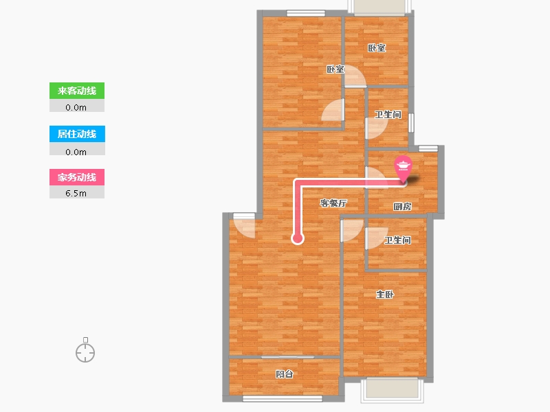 河北省-石家庄市-明珠花苑-96.00-户型库-动静线