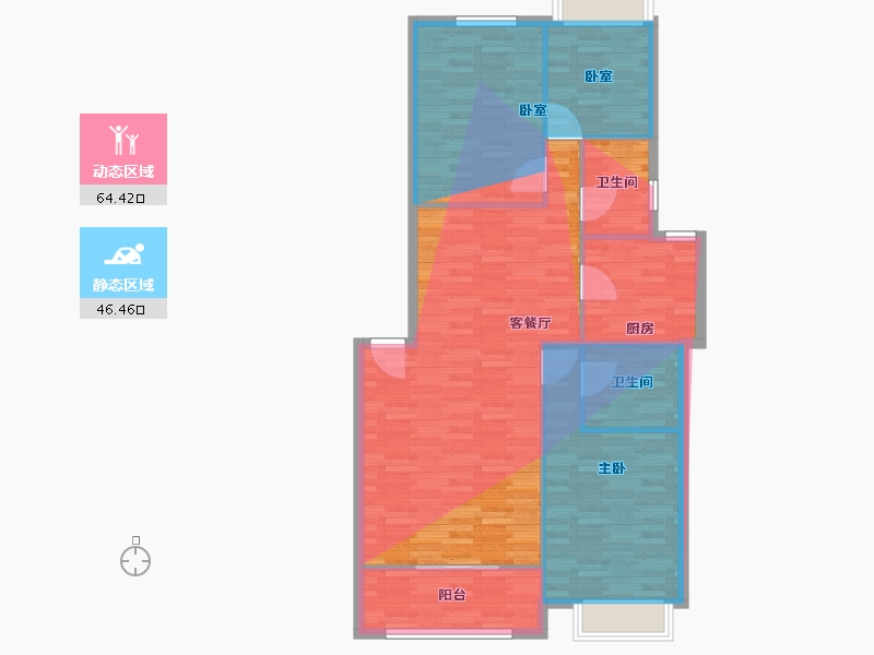 河北省-石家庄市-明珠花苑-96.00-户型库-动静分区