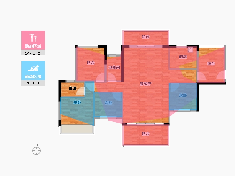 广东省-汕尾市-君悦公馆-137.42-户型库-动静分区