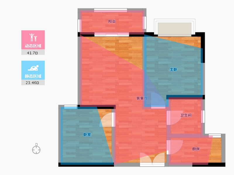 河南省-新乡市-万新弘文苑-72.00-户型库-动静分区