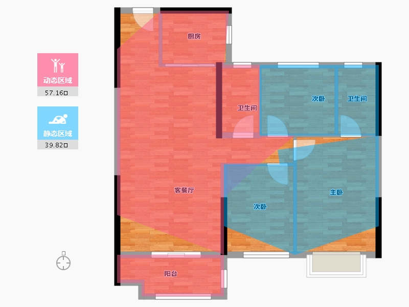 河南省-漯河市-碧桂园珑玥府-97.00-户型库-动静分区