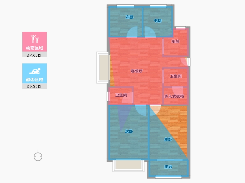 江苏省-宿迁市-奥园-102.40-户型库-动静分区