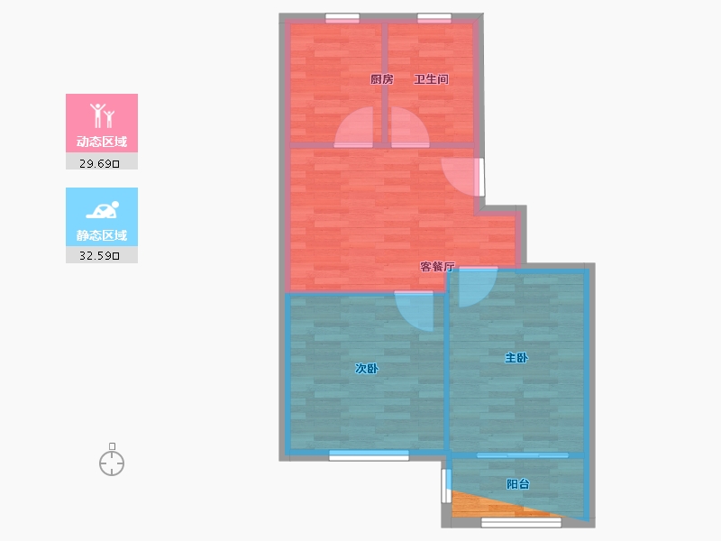 上海-上海市-金虹苑小区-72.00-户型库-动静分区